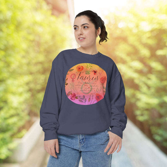 Taurus Unisex Garment-Dyed Sweatshirt