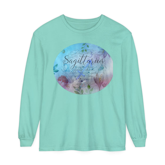 Sagittarius Unisex Garment-dyed Long Sleeve T-Shirt
