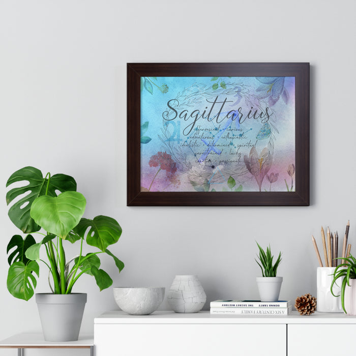 Sagittarius Framed Horizontal Poster