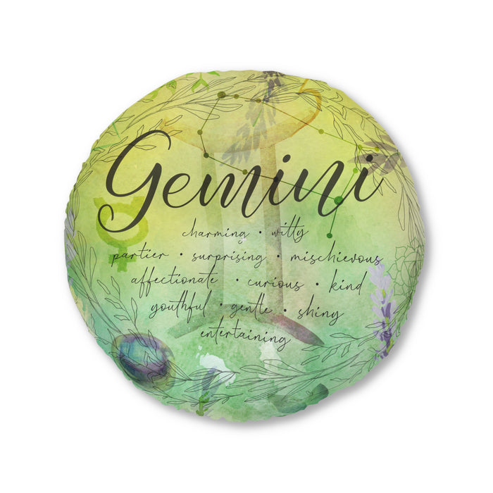 Gemini Tufted Floor Pillow, Round