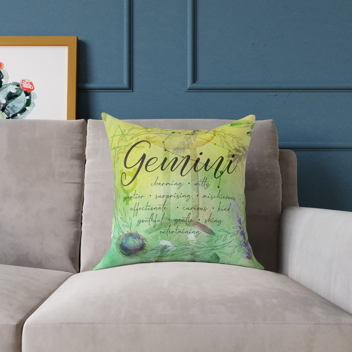 Gemini Square Poly Canvas Pillow