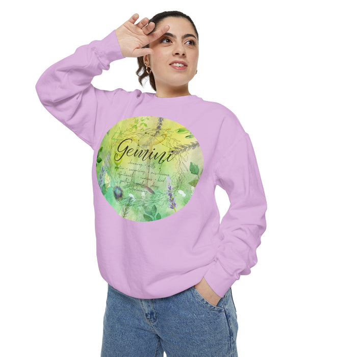Gemini Unisex Garment-Dyed Sweatshirt