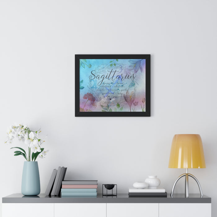 Sagittarius Framed Horizontal Poster