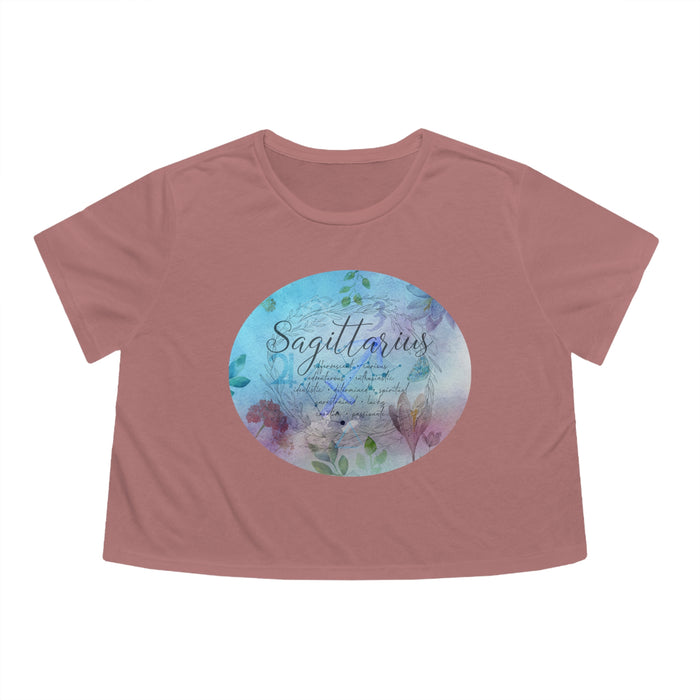 Sagittarius Women's Flowy Cropped Tee