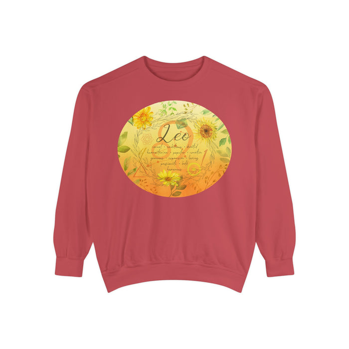 Leo Unisex Garment-Dyed Sweatshirt