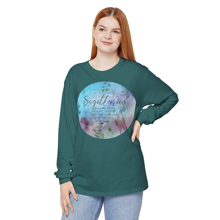 Sagittarius Unisex Garment-dyed Long Sleeve T-Shirt