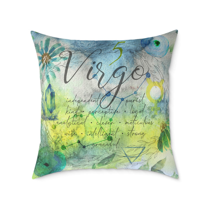 Virgo Square Poly Canvas Pillow