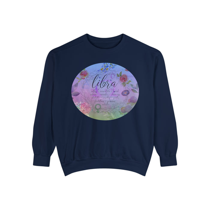 Libra Unisex Garment-Dyed Sweatshirt