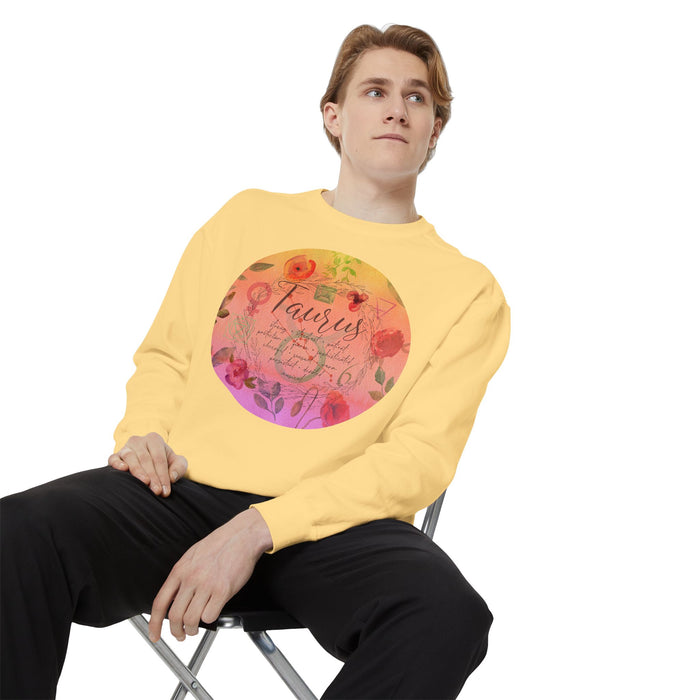 Taurus Unisex Garment-Dyed Sweatshirt