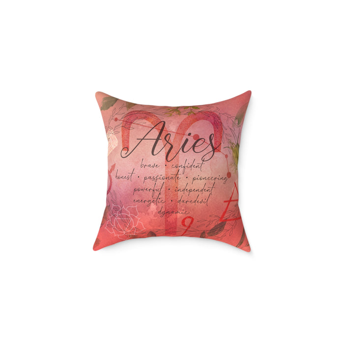Aries Square Poly Canvas Pillow