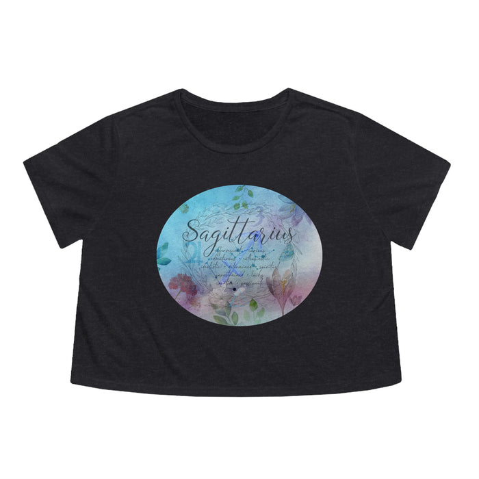Sagittarius Women's Flowy Cropped Tee