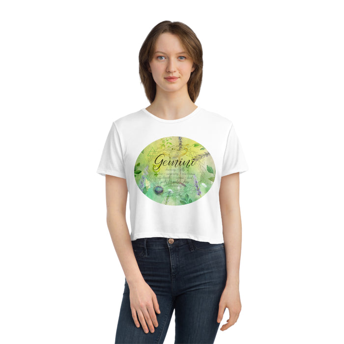 Gemini Women's Flowy Cropped Tee