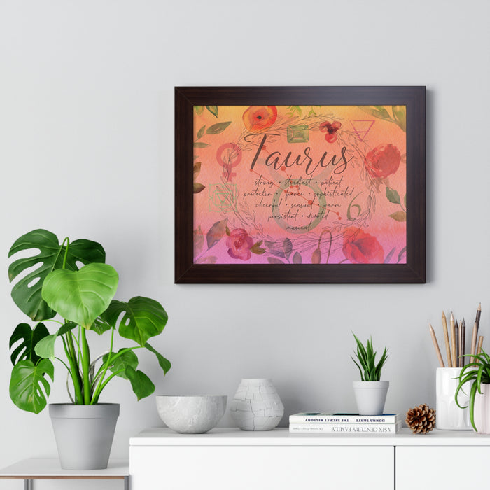 Taurus Framed Horizontal Poster