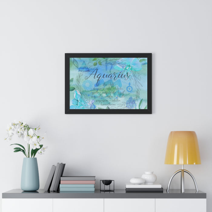 Aquarius Framed Horizontal Poster