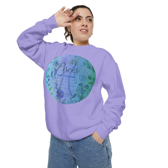 Pisces Unisex Garment-Dyed Sweatshirt