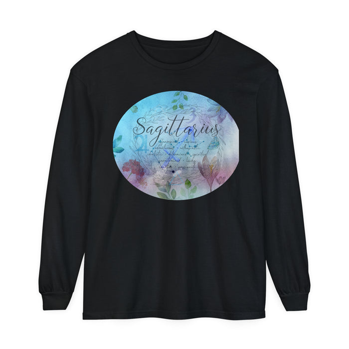 Sagittarius Unisex Garment-dyed Long Sleeve T-Shirt