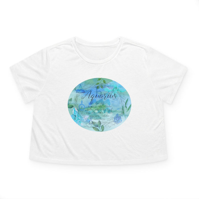 Aquarius Women's Flowy Cropped Tee