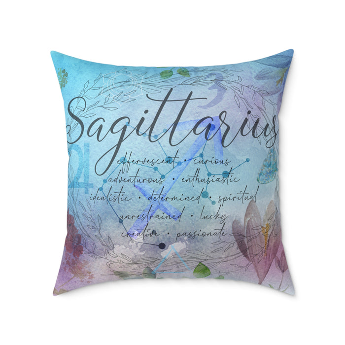 Sagittarius Square Poly Canvas Pillow