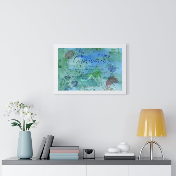 Capricorn Framed Horizontal Poster