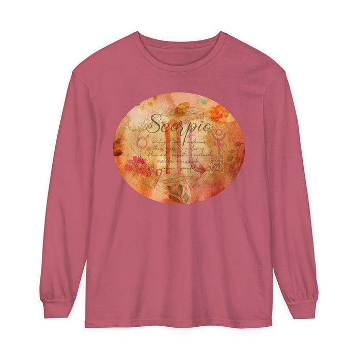 Scorpio Unisex Garment-dyed Long Sleeve T-Shirt