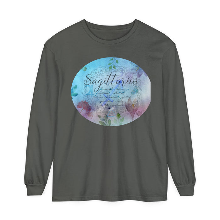 Sagittarius Unisex Garment-dyed Long Sleeve T-Shirt
