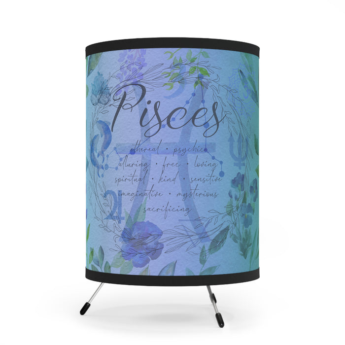 Pisces Tripod Lamp with High-Res Printed Shade, US\CA plug