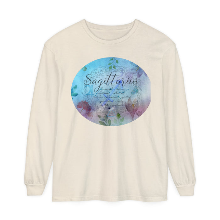 Sagittarius Unisex Garment-dyed Long Sleeve T-Shirt