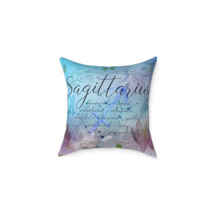 Sagittarius Square Poly Canvas Pillow