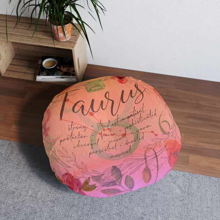 Taurus Tufted Floor Pillow, Round