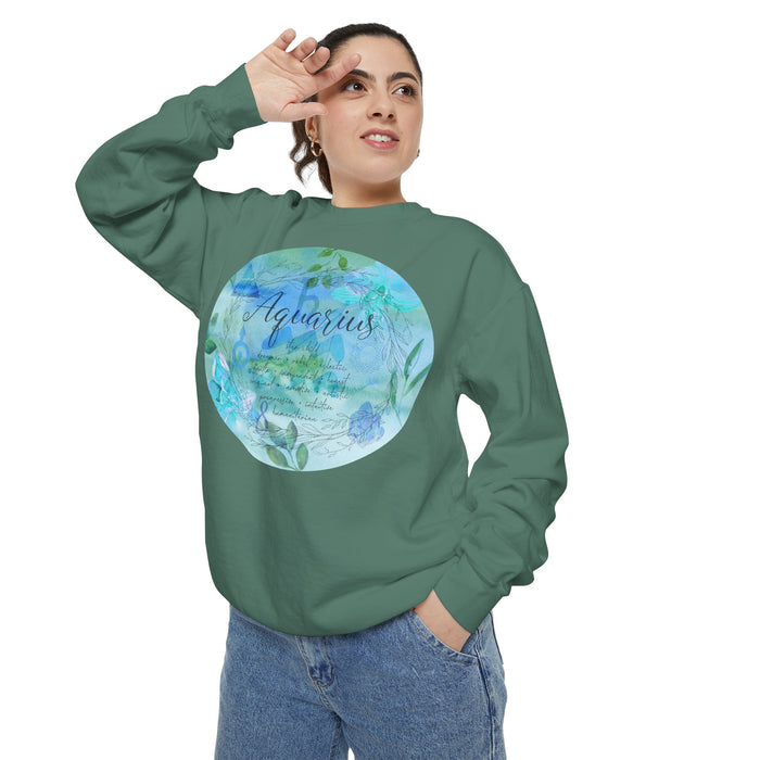 Aquarius Unisex Garment-Dyed Sweatshirt