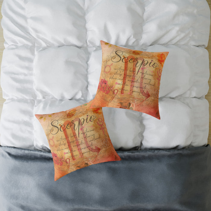 Scorpio Square Poly Canvas Pillow