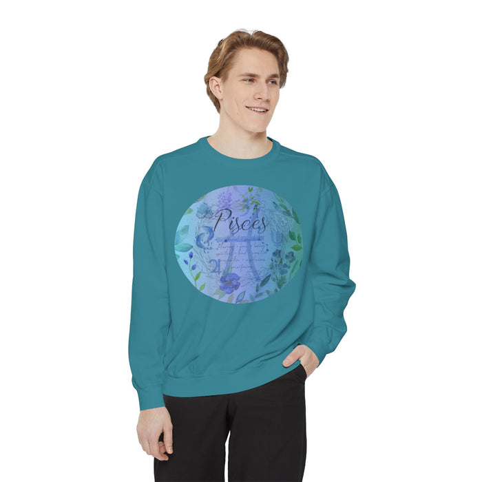 Pisces Unisex Garment-Dyed Sweatshirt