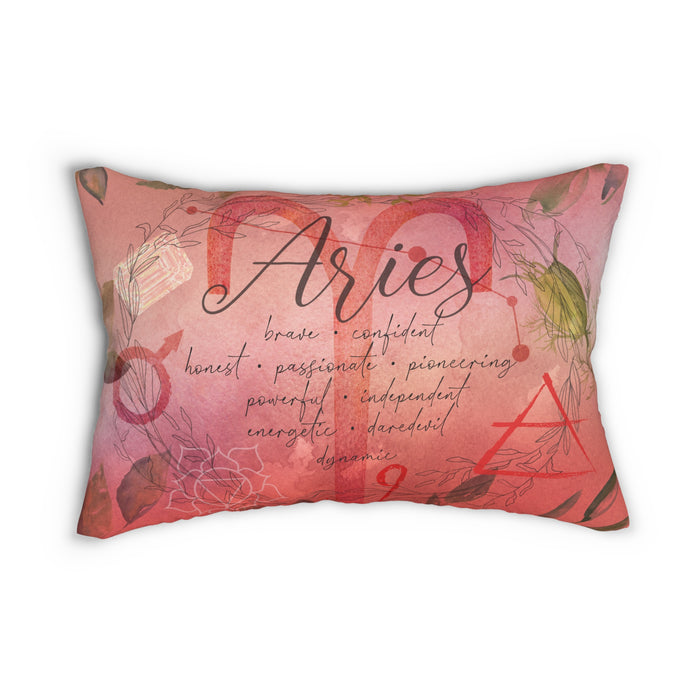 Aries Spun Polyester Lumbar Pillow