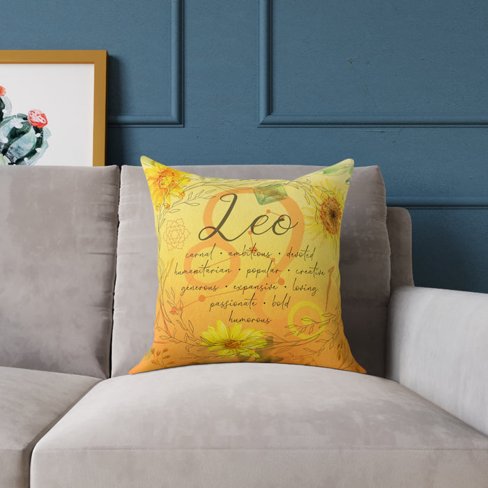 Leo Square Poly Canvas Pillow
