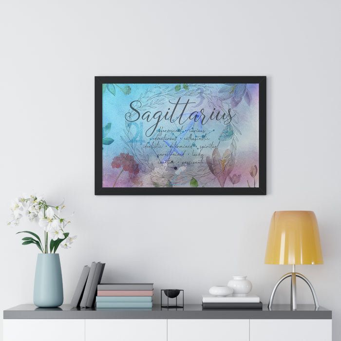 Sagittarius Framed Horizontal Poster