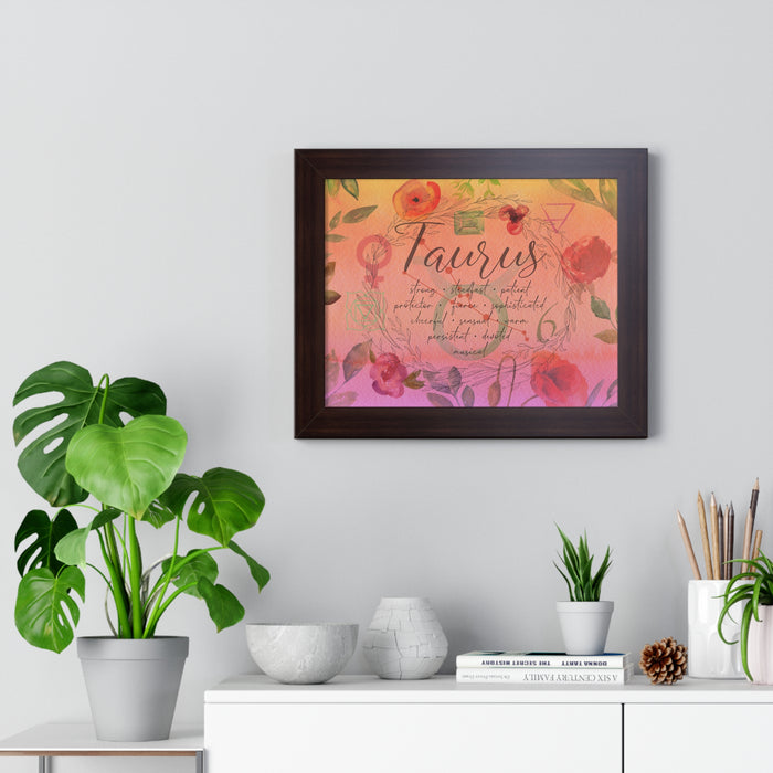 Taurus Framed Horizontal Poster