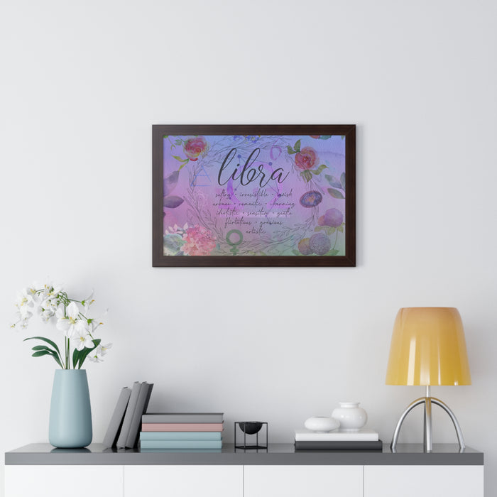 Libra Framed Horizontal Poster