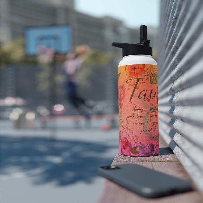 Taurus Stainless Steel Water Bottle, Standard Lid