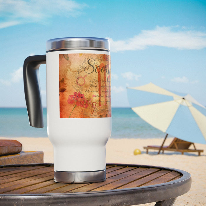 Scorpio Stainless Steel Travel Mug with Handle, 14oz