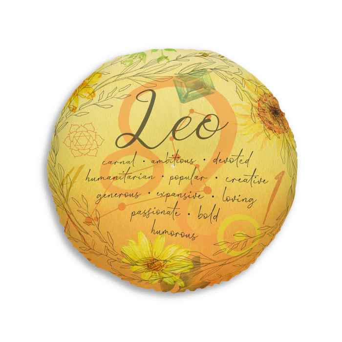 Leo Tufted Floor Pillow, Round