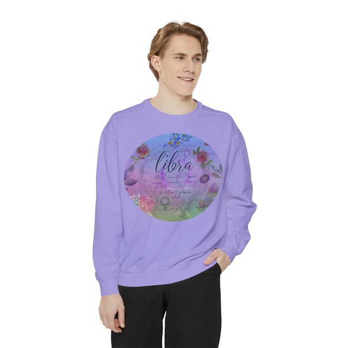Libra Unisex Garment-Dyed Sweatshirt