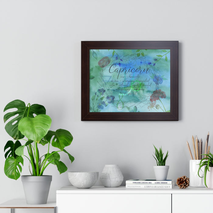Capricorn Framed Horizontal Poster