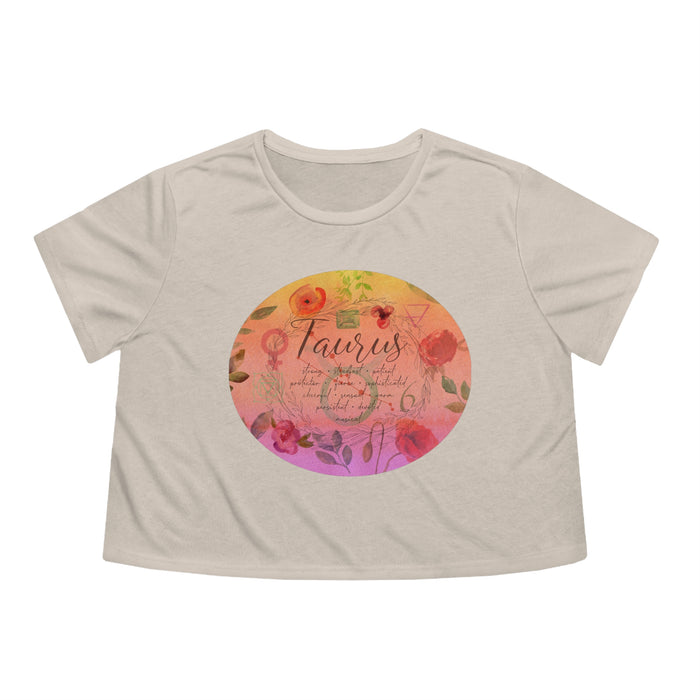 Taurus Women's Flowy Cropped Tee