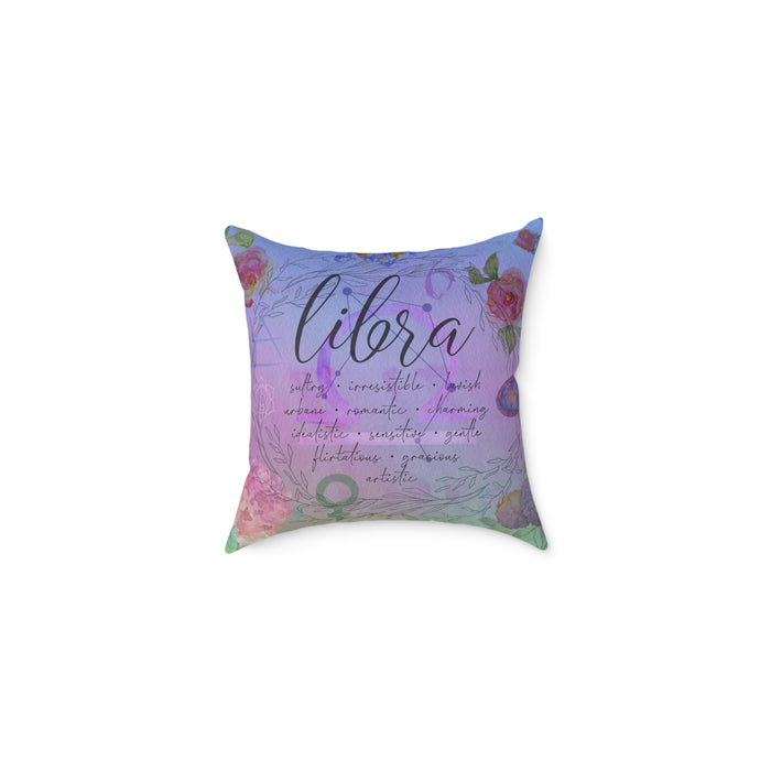 Libra Square Poly Canvas Pillow