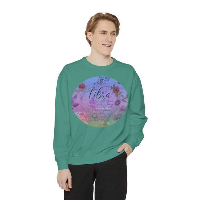 Libra Unisex Garment-Dyed Sweatshirt