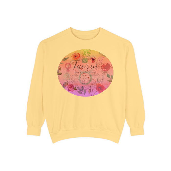 Taurus Unisex Garment-Dyed Sweatshirt