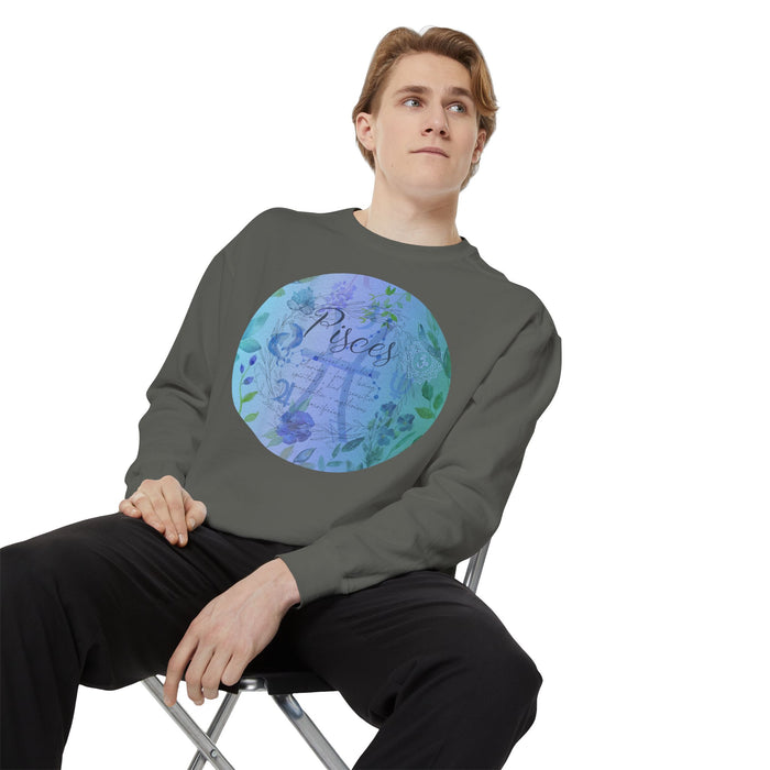 Pisces Unisex Garment-Dyed Sweatshirt