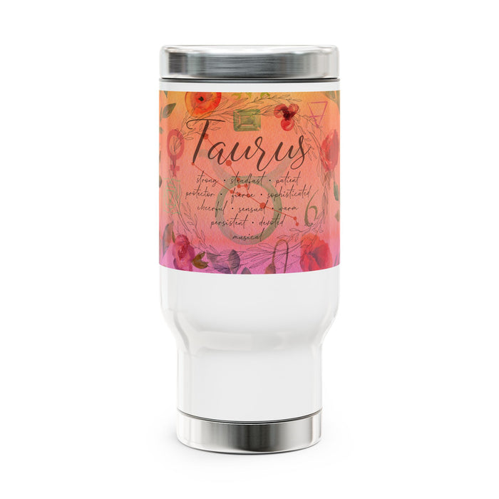 Taurus Stainless Steel Travel Mug with Handle, 14oz