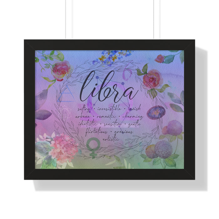Libra Framed Horizontal Poster
