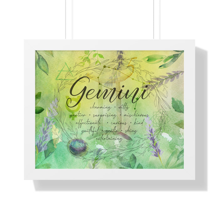Gemini Framed Horizontal Poster